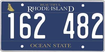 RI license plate 162482