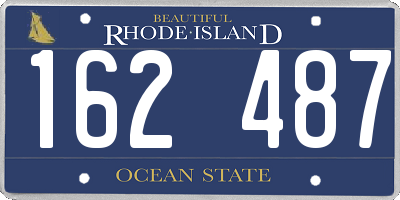 RI license plate 162487