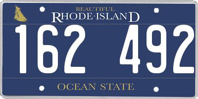 RI license plate 162492