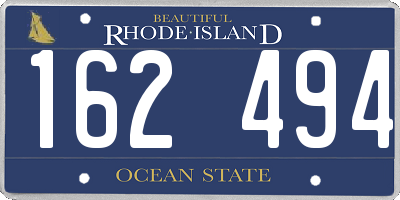 RI license plate 162494