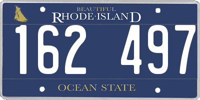 RI license plate 162497