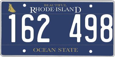 RI license plate 162498