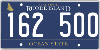 RI license plate 162500