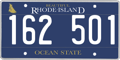 RI license plate 162501