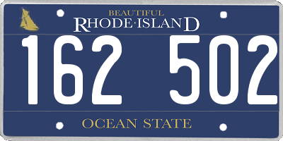 RI license plate 162502