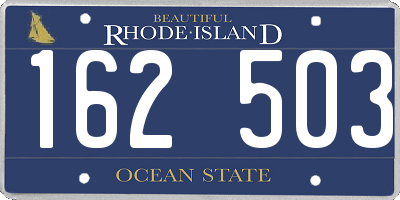 RI license plate 162503
