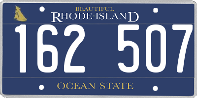 RI license plate 162507