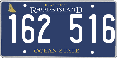 RI license plate 162516