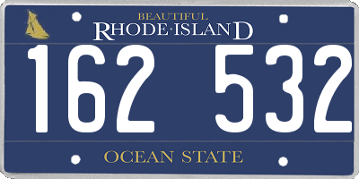 RI license plate 162532