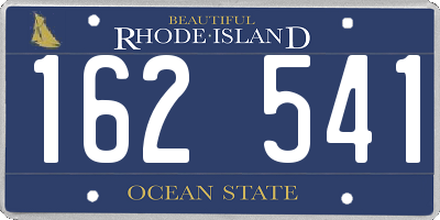 RI license plate 162541