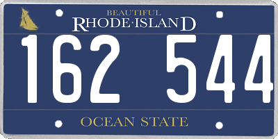 RI license plate 162544