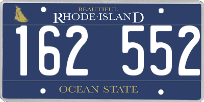 RI license plate 162552