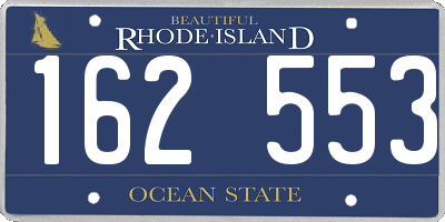 RI license plate 162553