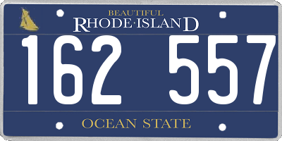 RI license plate 162557