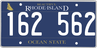 RI license plate 162562