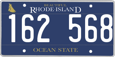 RI license plate 162568