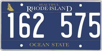 RI license plate 162575