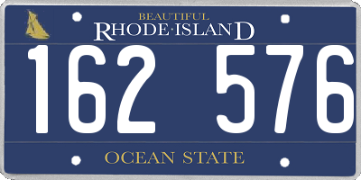 RI license plate 162576
