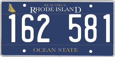 RI license plate 162581