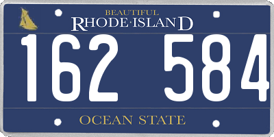 RI license plate 162584