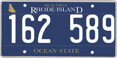 RI license plate 162589