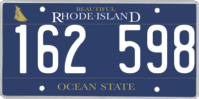 RI license plate 162598