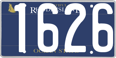 RI license plate 1626