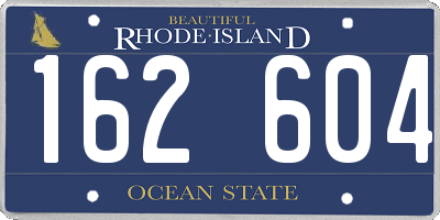 RI license plate 162604