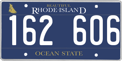 RI license plate 162606