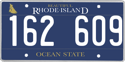 RI license plate 162609