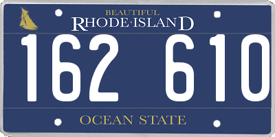RI license plate 162610