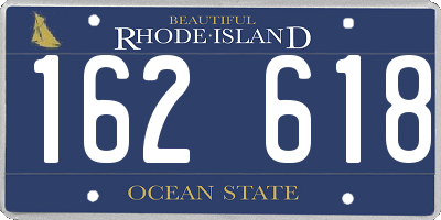 RI license plate 162618