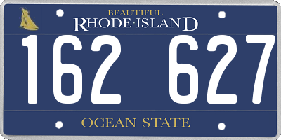 RI license plate 162627