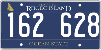 RI license plate 162628
