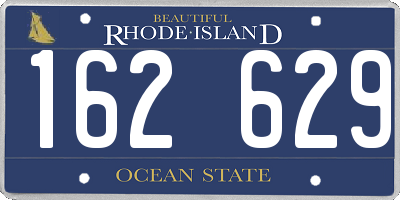 RI license plate 162629