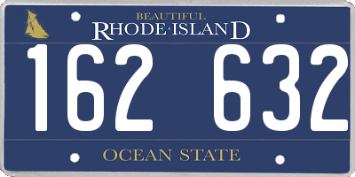 RI license plate 162632