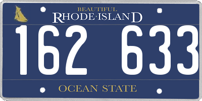 RI license plate 162633