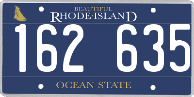 RI license plate 162635