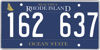 RI license plate 162637