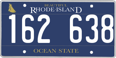 RI license plate 162638