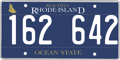 RI license plate 162642