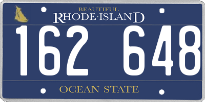 RI license plate 162648