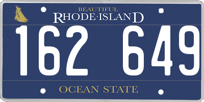 RI license plate 162649