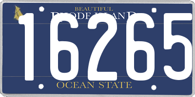 RI license plate 16265
