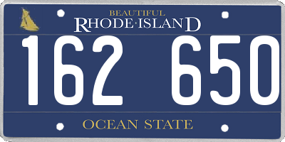RI license plate 162650