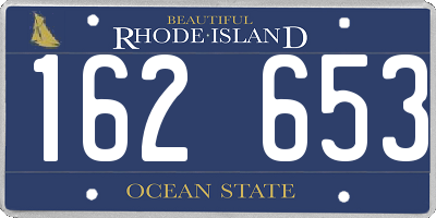 RI license plate 162653