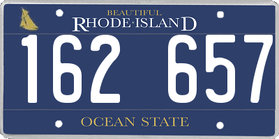 RI license plate 162657