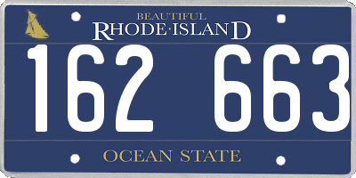 RI license plate 162663