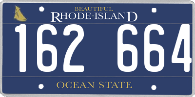 RI license plate 162664