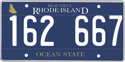 RI license plate 162667